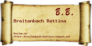 Breitenbach Bettina névjegykártya